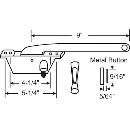 Strybuc CASEMENT OPERATOR LH ALUM 36-137